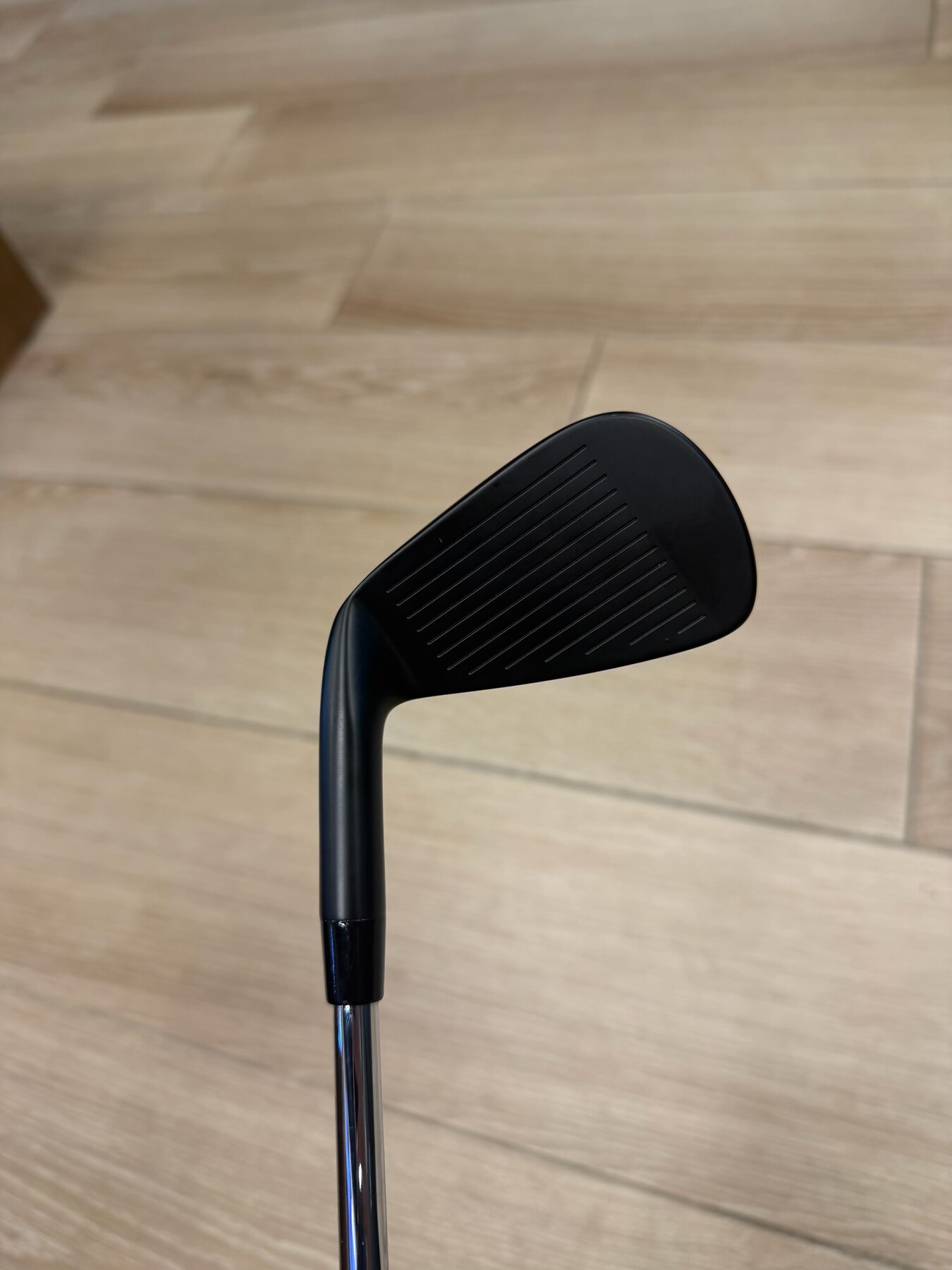 Black face and grooves of a completed Ferro MC iron